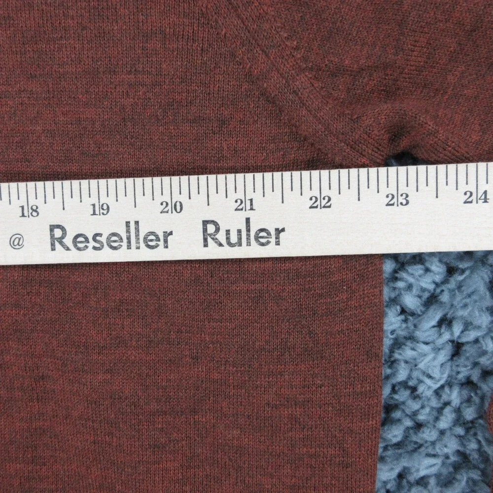 Jos A Bank Sweater Mens Large Brown Heather Wool Long Sleeve Pullover